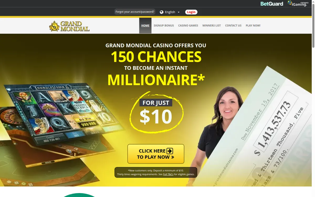 The Grand Mondial Ontario page