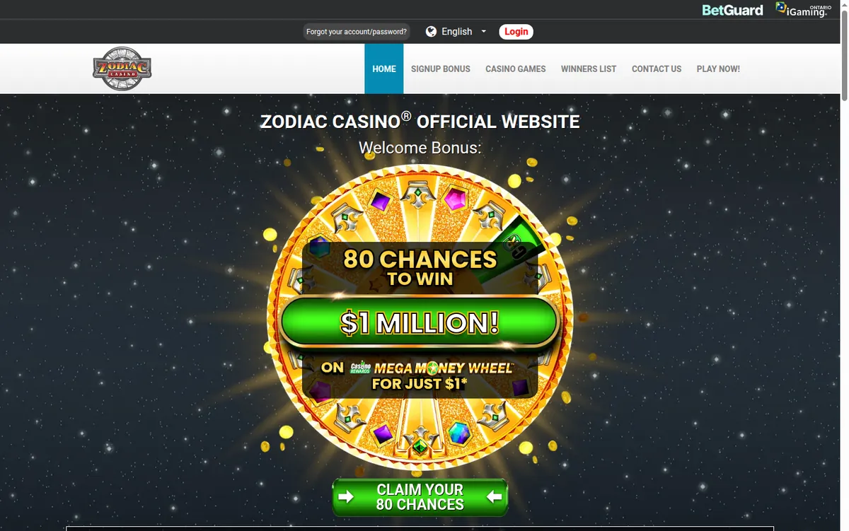 The Zodiac Casino Ontario lobby